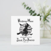 Carte Sorcière d'Halloween Vintage moderne (Debout devant)