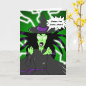 Carte Sorcière en colère : anniversaire (Fleur jaune)