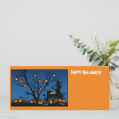 Carte sorcière et citrouille Halloween (Debout devant)