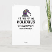 Carte Sorcière et clown regardant un Halloween monstre (Dos)