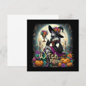 Carte Sorcière gothique Halloween Imaginaire Art Grocery (Devant / Derrière)