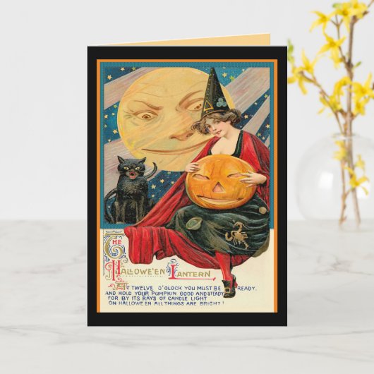 Carte Sorcière Lune (Fleur jaune)