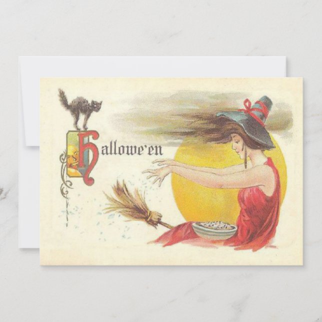 Carte Sorcière Magique Spell Broom (Devant)