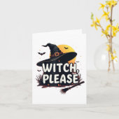 Carte Sorcière s'il vous plaît (Fleur jaune)