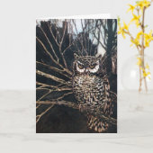 Carte Sorcière sous forme de hibou (Fleur jaune)