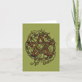 Carte Sorcière verte Pagan Pentacle Nature Wicca (Devant)