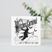 Carte Sorcière vintage d'Halloween (Debout devant)