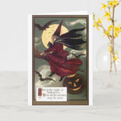 Carte Sorcière volante (Fleur jaune)