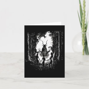 Carte Sorcières Dansant Avec Baphomet Occulte Sorcière G