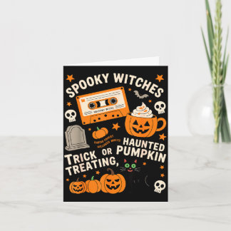 Carte Sorcières effrayantes cassette rétro Halloween som
