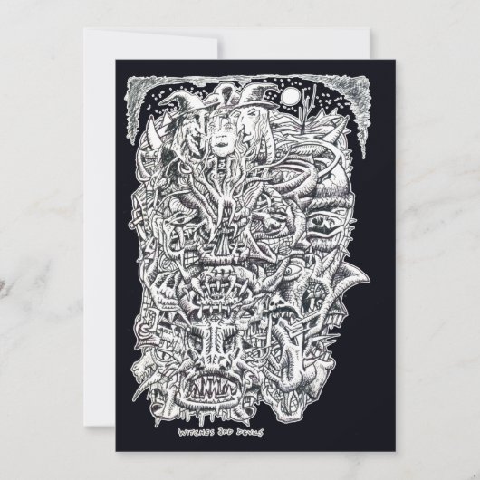 Carte Sorcières et diables, par Brian Benson Flat Card (Devant)