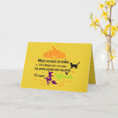 Carte Sorcières Et Salutations Citrouilles (Fleur jaune)