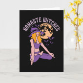 Carte Sorcières Namaste Halloween effrayantes, Sorcière  (Fleur jaune)