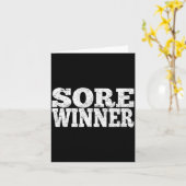 Carte Sore Winner Funny Gym Quote Workout Exercise And F (Fleur jaune)