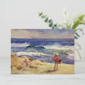 Carte Sorolla - Garçon sur le sable (Debout devant)