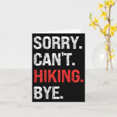 Carte Sorry Can't Hiking Bye Retro Hiking Lovers (Fleur jaune)