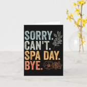 Carte Sorry Can't Retro Spa Day Appreciation For A Girls (Fleur jaune)