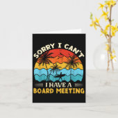Carte Sorry I Can't I Have A Board Meeting Surfing Graph (Fleur jaune)