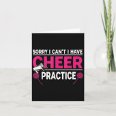 Carte Sorry I Can't I Have Cheer Practice Cheerleader Ch (Devant)