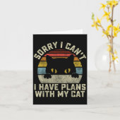 Carte Sorry I Can't I Have Plans With My Cat Men Women G (Fleur jaune)