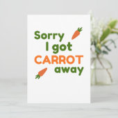 Carte Sorry I Got Carrot Away (Debout devant)