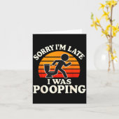 Carte Sorry I'm Late I Was Ong Funny  (Fleur jaune)