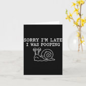 Carte Sorry I'm Late I Was Ong Funny  (Fleur jaune)