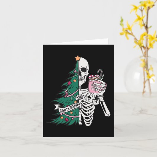 Carte Sorta Effrayant Sorta Joyeux Noël (Fleur jaune)