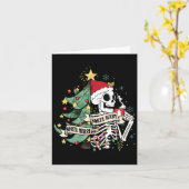 Carte Sorta Merry Sorta Effrayant Squelette neige Noël X (Fleur jaune)