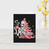 Carte Sorta Merry Sorta Y Funny Skeleton Christmas  (Fleur jaune)