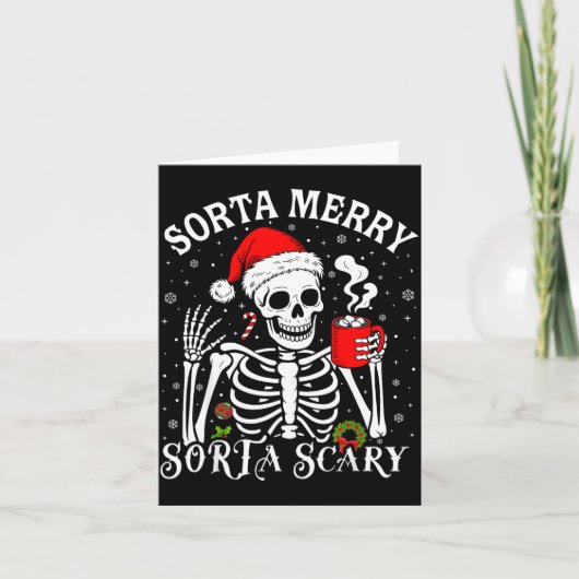Carte Sorta Merry Sorta Y Retro Skeleton Hot Cocoa Chris (Devant)