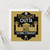 Carte Sortez De Prison Libération Cadeau (Devant/Arrière en situation)