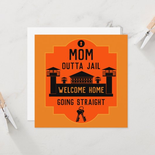 Carte Sortez De Prison Libération Cadeau (Devant/Arrière en situation)