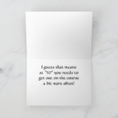 Carte SORTEZ EN COURS *50e* HUMOUR D'ANNIVERSAIRE (Intérieur)