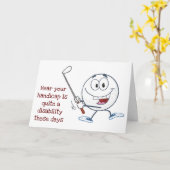 Carte SORTEZ EN COURS *70e* HUMOUR D'ANNIVERSAIRE (Fleur jaune)