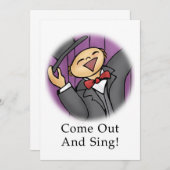 Carte Sortez et chantez ! (Devant / Derrière)