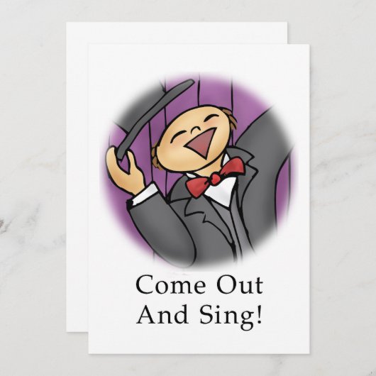 Carte Sortez et chantez ! (Devant / Derrière)