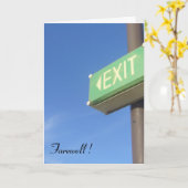 Carte sortie d'adieu (Fleur jaune)