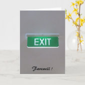 Carte sortie d'adieu (Fleur jaune)