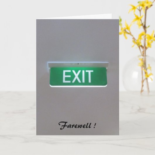 Carte sortie d'adieu (Fleur jaune)