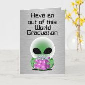 Carte Sortie de ce Monde graduation (Fleur jaune)