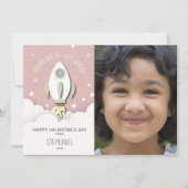 Carte Sortie de ce monde roquette rose Valentine Photo (Devant)