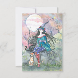 Carte Sortie de la sorcière d'Halloween ordinaire