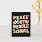 Carte Sortie De L'École Secondaire Super Dernier Jour De (Fleur jaune)