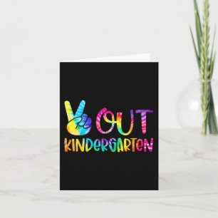 Carte Sortie Maternelle Tie Dye Graduation Dernier Jour 