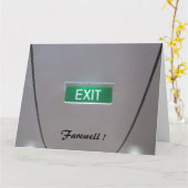 Carte sortie verte adieu grand (Fleur jaune)