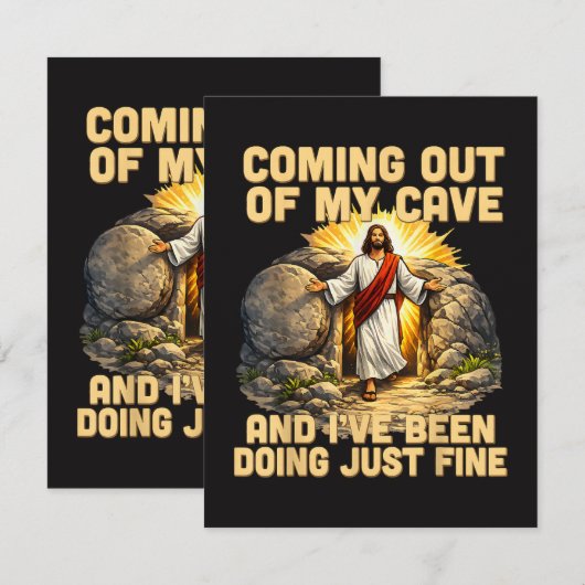 Carte Sortir de ma grotte La résurrection de Jésus (Devant / Derrière)