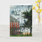 Carte Sortir Là Abandonné Maison Grunge Toutes Les Occas (Fleur jaune)