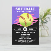 Carte Sotball rose Feu d'anniversaire (Debout devant)