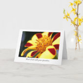 Carte Souci gai de farceur - chance avec votre opération (Fleur jaune)